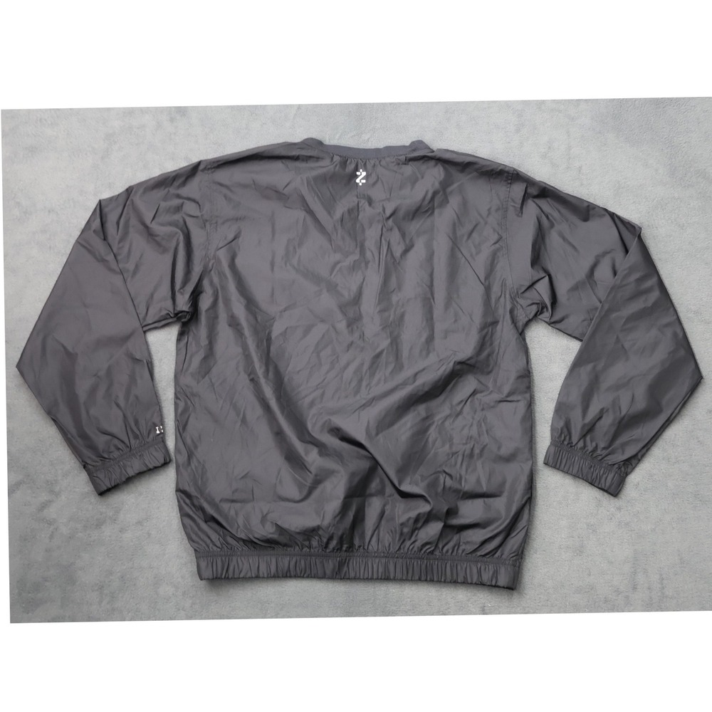 IZOD Golf X-Treme Function Windbreaker Pullover Mens Small Gray V-Neck Jacket - Picture 4 of 12